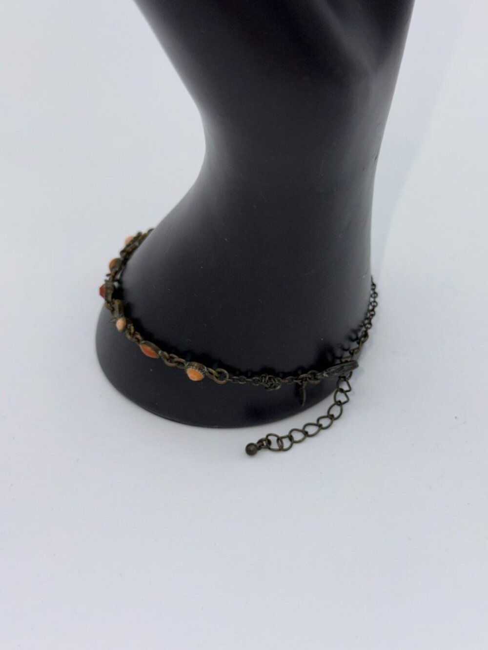 Avon Floral Charm Bracelet – Bronze Tone Beaded Vintage Style - Picture 3 of 16